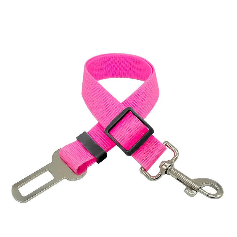 Adjustable Pet Car Seat Belt – Secure Harness Clip for Dogs & Cats During Travel