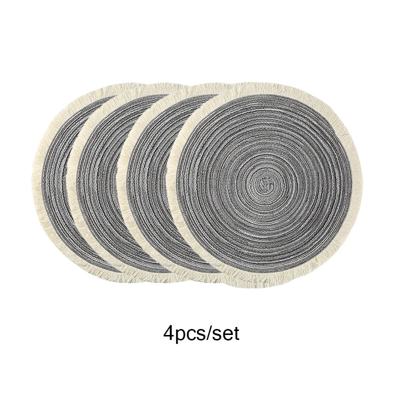 Round Braided Placemats | Modern Kitchen Decor