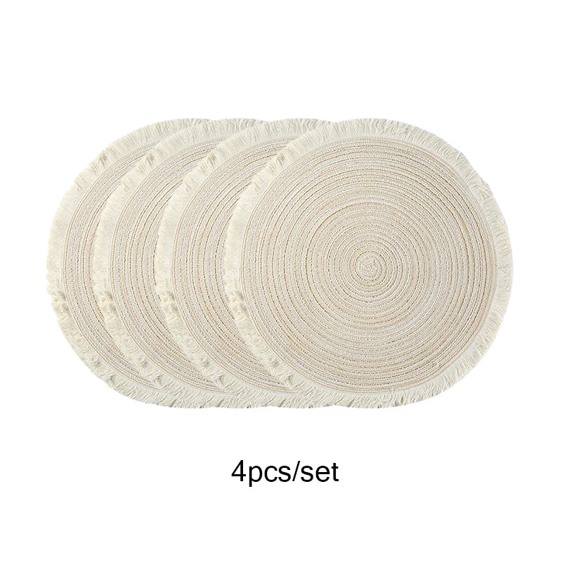 Round Braided Placemats | Modern Kitchen Decor