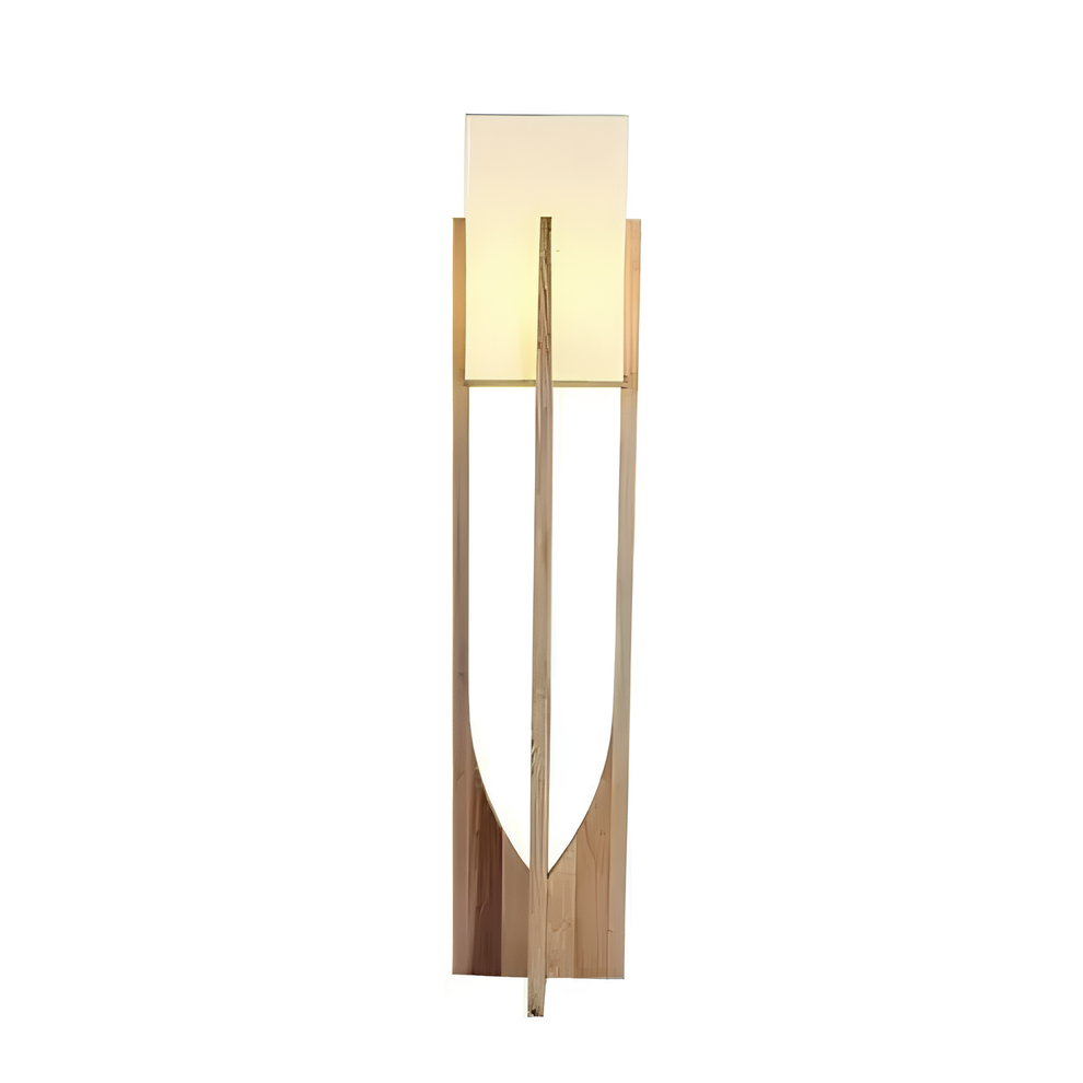 Japanese Style Wooden Floor Lamp – Modern LED Home Lighting