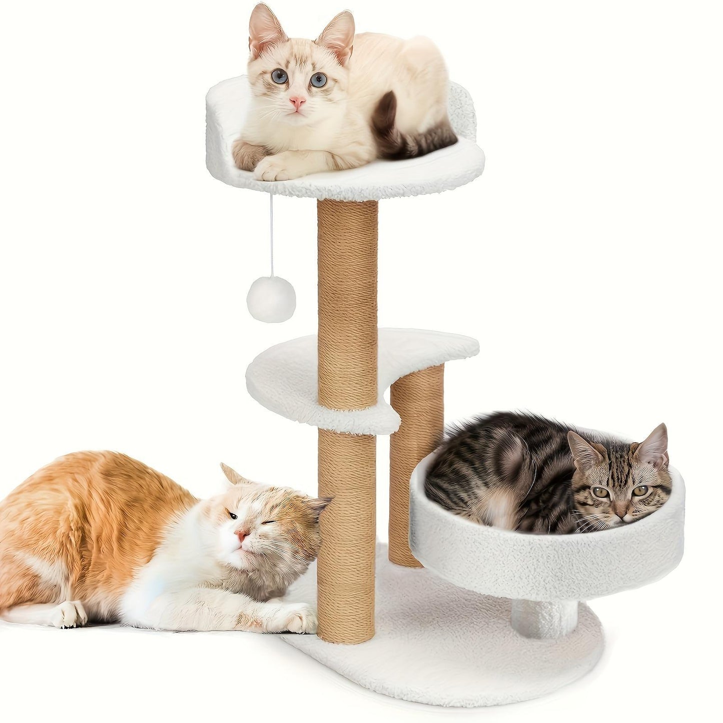 Multi-Layer Cat Tree Indoor Cat Furniture With Scratching Posts And