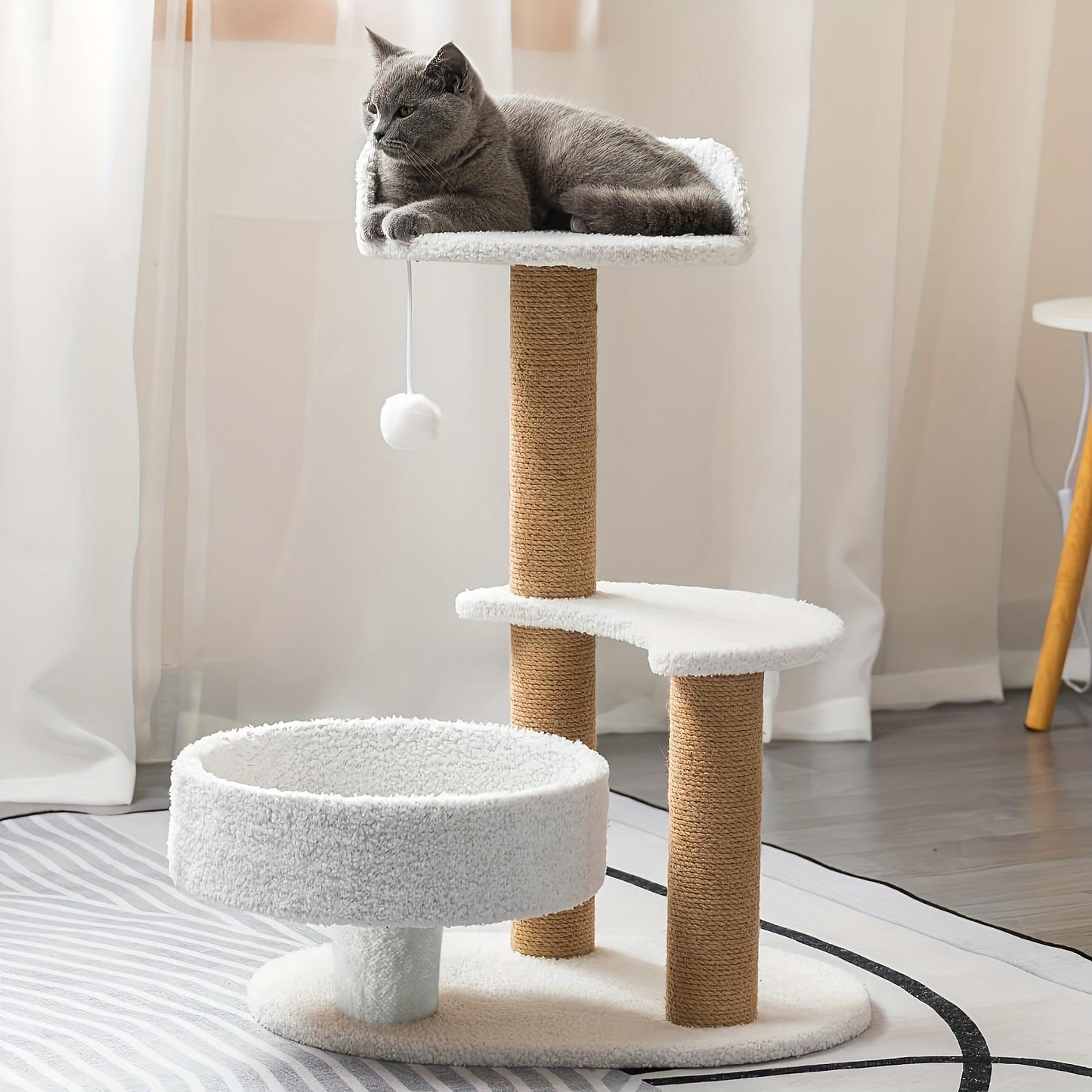 Multi-Layer Cat Tree Indoor Cat Furniture With Scratching Posts And
