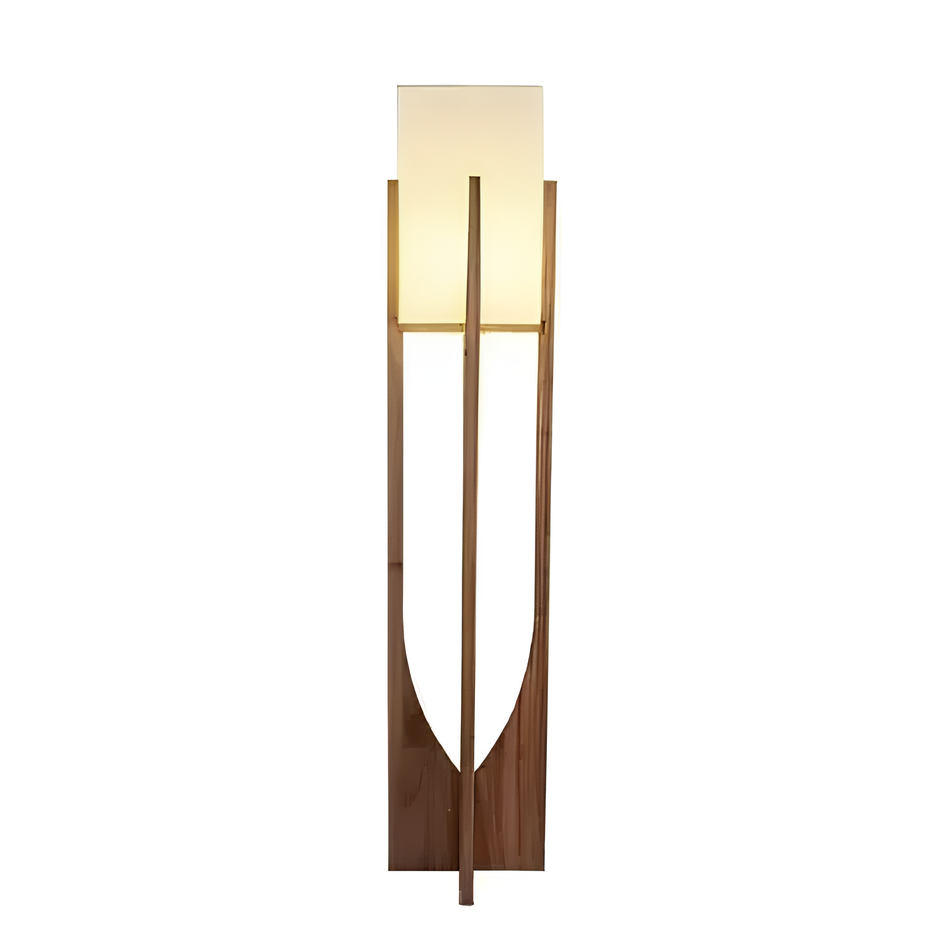 Japanese Style Wooden Floor Lamp – Modern LED Home Lighting