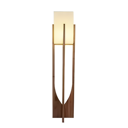 Japanese Style Wooden Floor Lamp – Modern LED Home Lighting