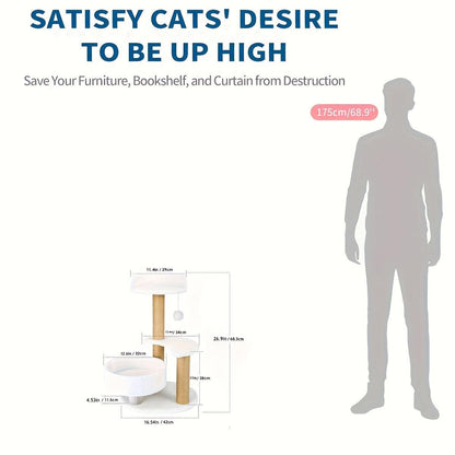 Multi-Layer Cat Tree Indoor Cat Furniture With Scratching Posts And