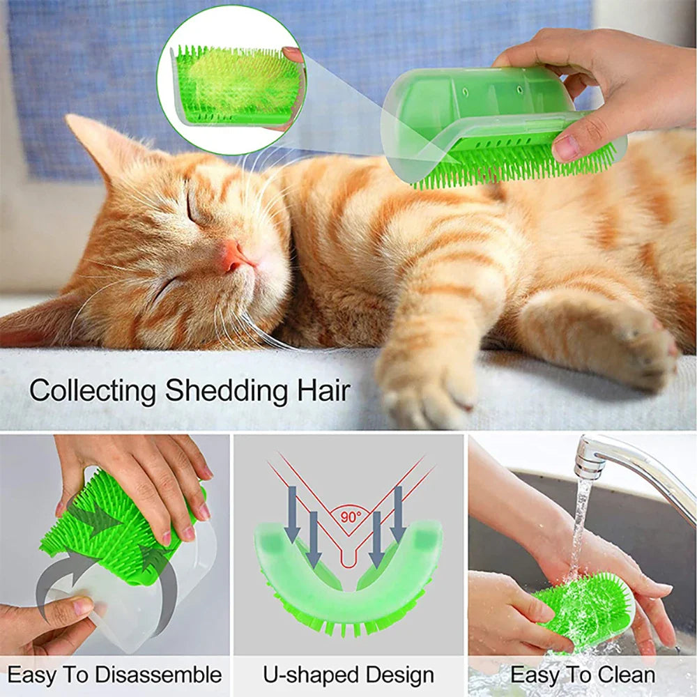 Cat Massager & Grooming Brush - Pet Hair Removal Comb for Dogs & Cats