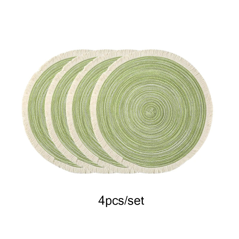 Round Braided Placemats | Modern Kitchen Decor