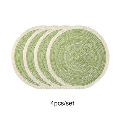 Round Braided Placemats | Modern Kitchen Decor