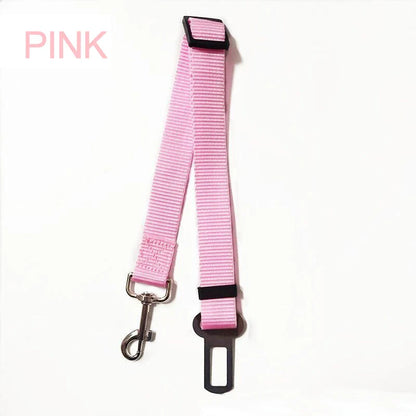 Adjustable Pet Car Seat Belt – Secure Harness Clip for Dogs & Cats During Travel