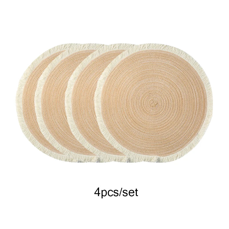 Round Braided Placemats | Modern Kitchen Decor