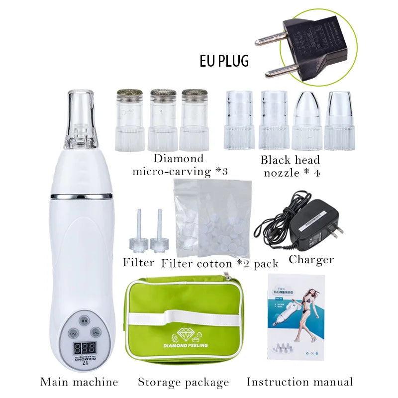 Micro Acne Remover Vacuum Massage Acne Removal Facial Smoothing Cleansing Skincare Drinding Diamond Pen  home beauty equipment