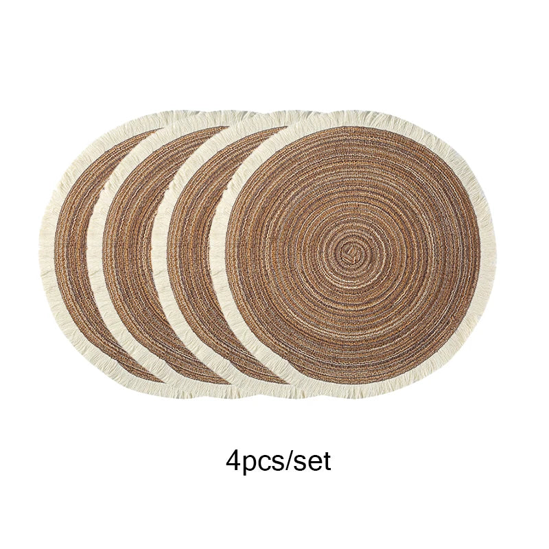 Round Braided Placemats | Modern Kitchen Decor