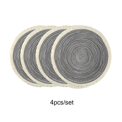 Round Braided Placemats | Modern Kitchen Decor