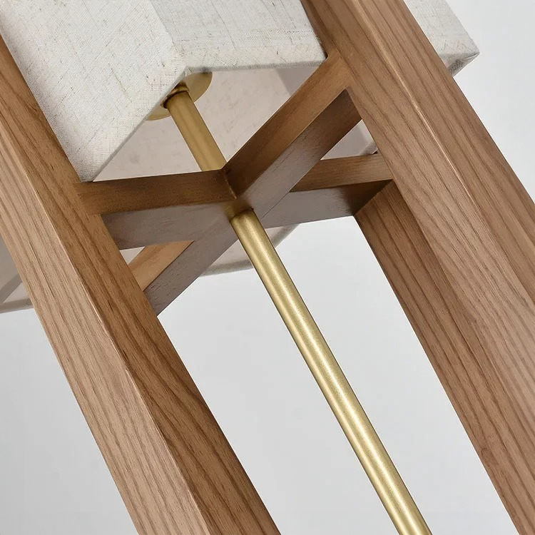 Japanese Style Wooden Floor Lamp – Modern LED Home Lighting