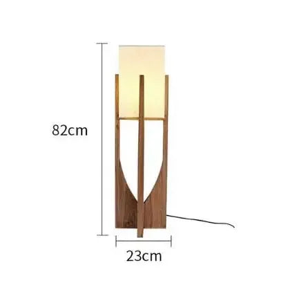 Japanese Style Wooden Floor Lamp – Modern LED Home Lighting