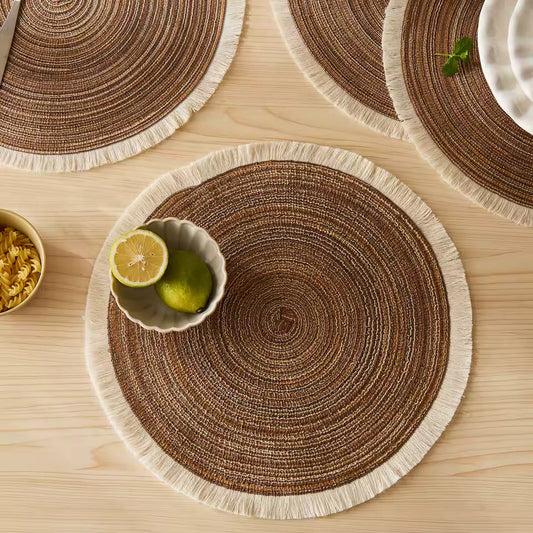 Round Braided Placemats | Modern Kitchen Decor