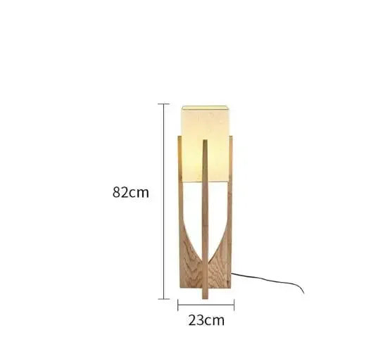 Japanese Style Wooden Floor Lamp – Modern LED Home Lighting