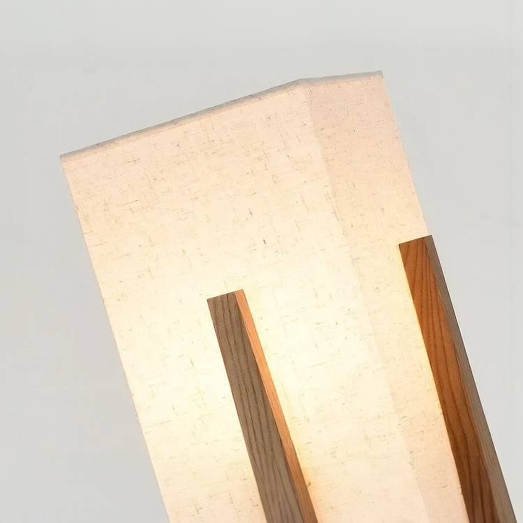 Japanese Style Wooden Floor Lamp – Modern LED Home Lighting