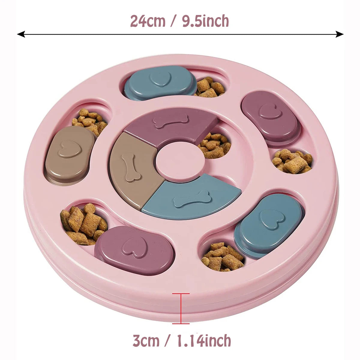 Interactive Slow Feeder, Educational Puzzle Bowl for Dogs