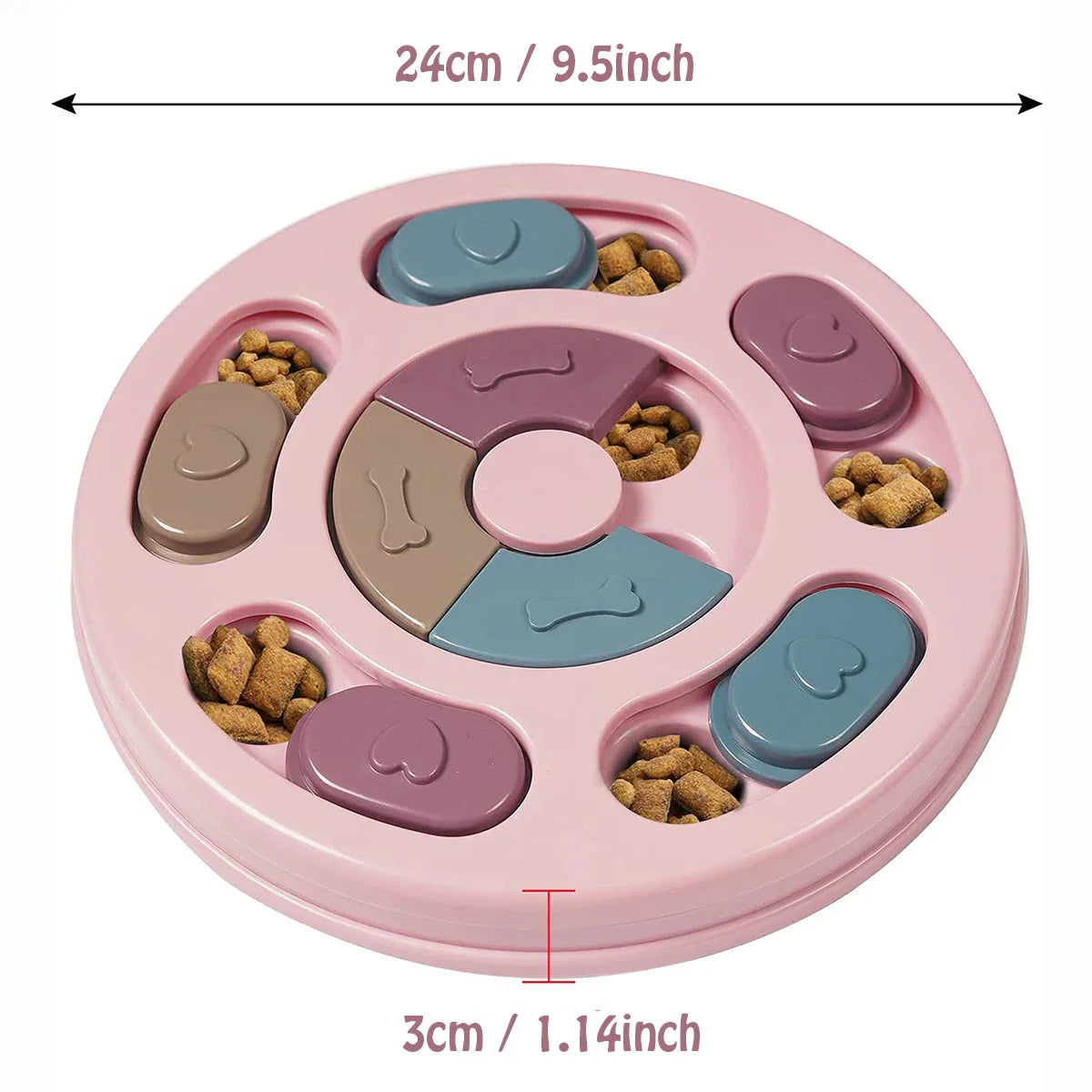 Interactive Slow Feeder, Educational Puzzle Bowl for Dogs