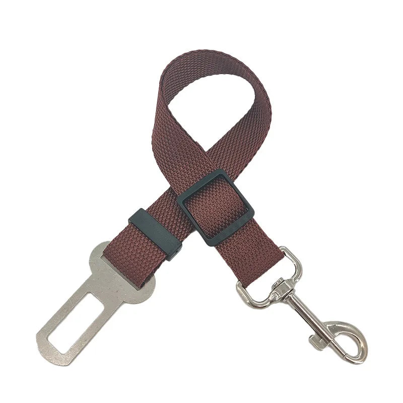 Adjustable Pet Car Seat Belt – Secure Harness Clip for Dogs & Cats During Travel