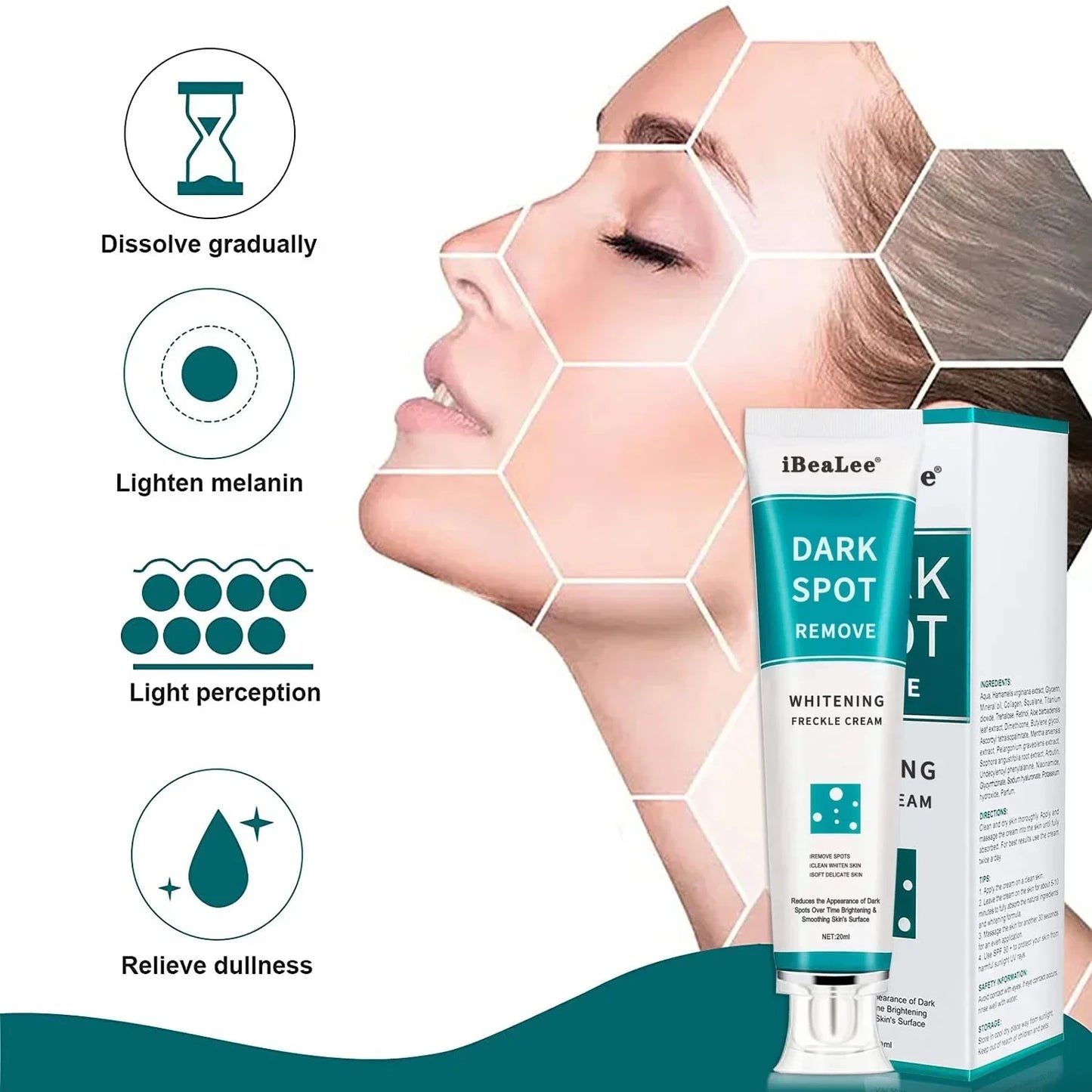 Melasma Brightening Face Cream Niacinamide Serum Brighten Cream Fade Fine Lines Lighten Dark Dot Reduce Melanin Face Skincare