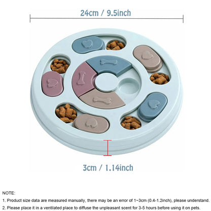 Interactive Slow Feeder, Educational Puzzle Bowl for Dogs