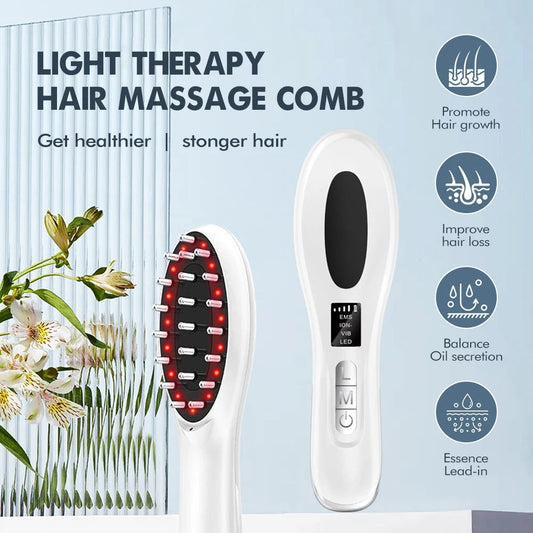 Electric Infrared Massage Comb Hair Growth  5V Electric Vibration Head