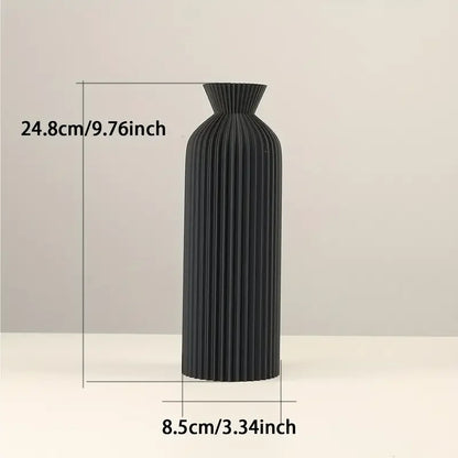 Elegant Black Plastic Vase Centerpiece