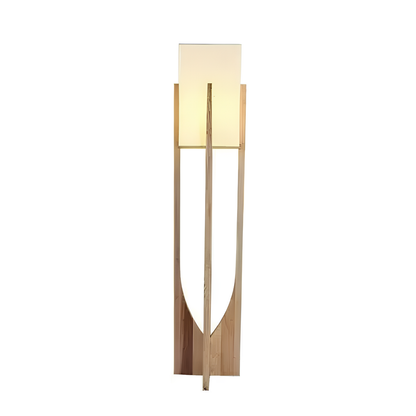 Japanese Style Wooden Floor Lamp – Modern LED Home Lighting