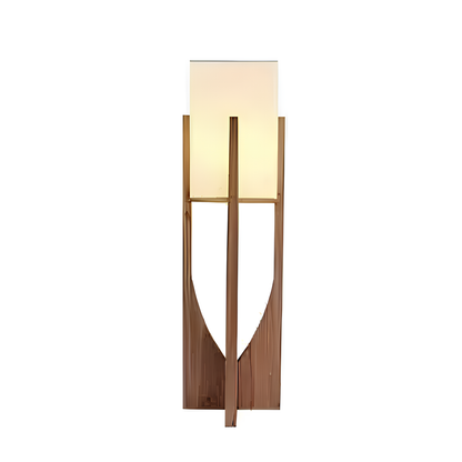 Japanese Style Wooden Floor Lamp – Modern LED Home Lighting